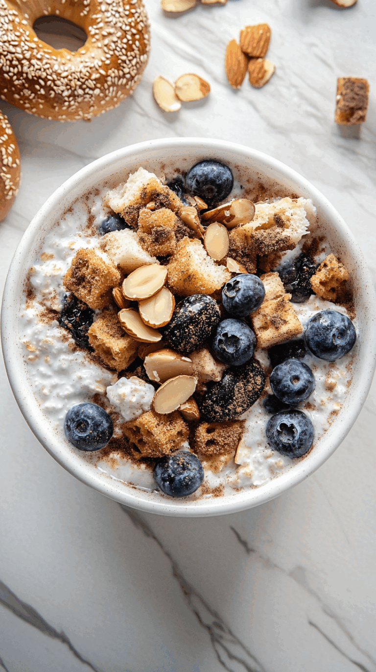 Blueberry Cinnamon Bagel Bowl