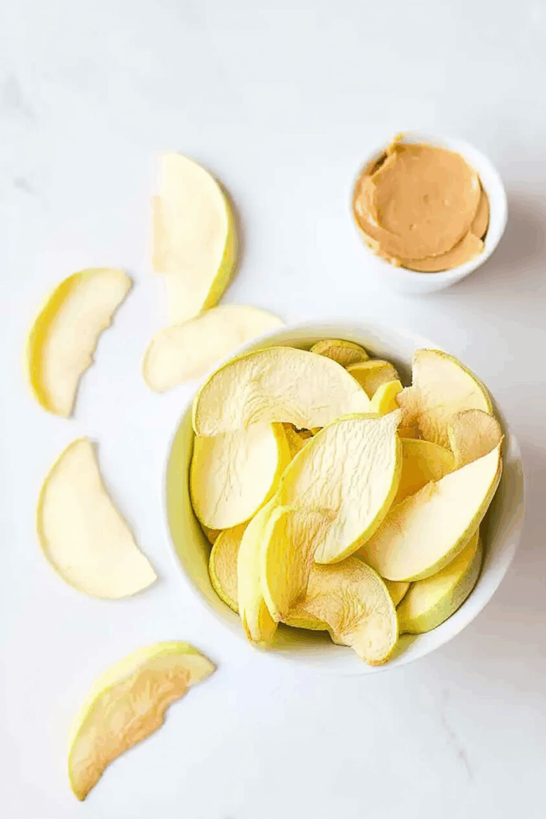 Freeze Dried Apples + Peanut Butter