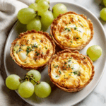 Cheesy Quiche Muffins + Grapes