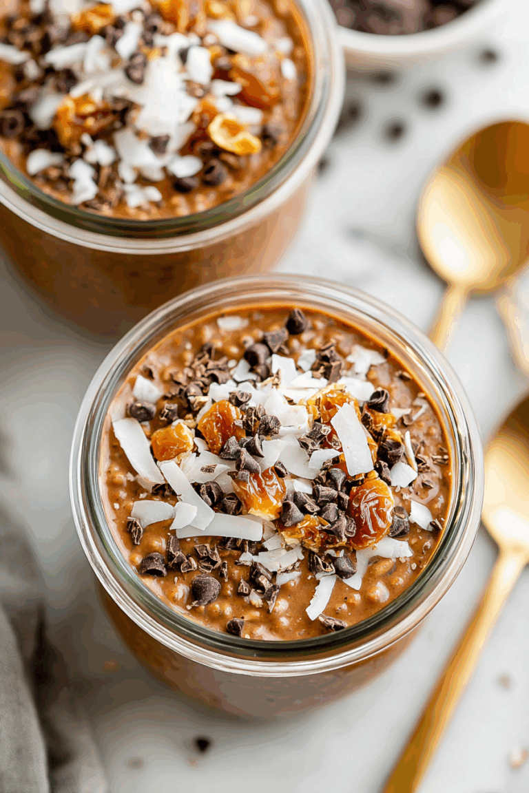 Samoa Cookie Overnight Oats
