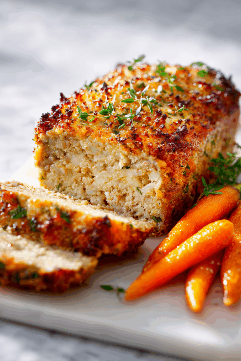 Onion Soup Meatloaf With Parmesan Carrots