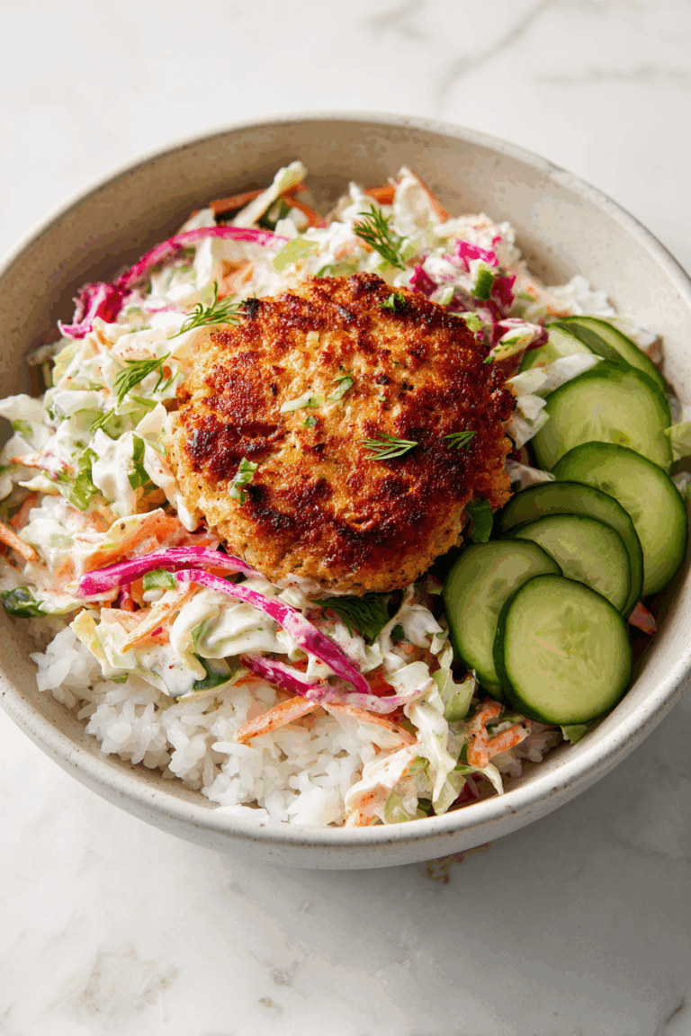 Thai Tuna Burger Bowl