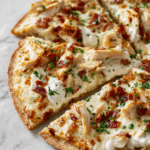 Chicken Bacon Ranch Tortilla Pizza