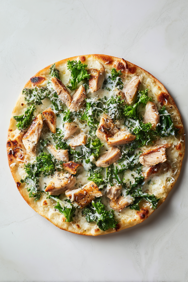 Kale Caesar Tortilla Pizza