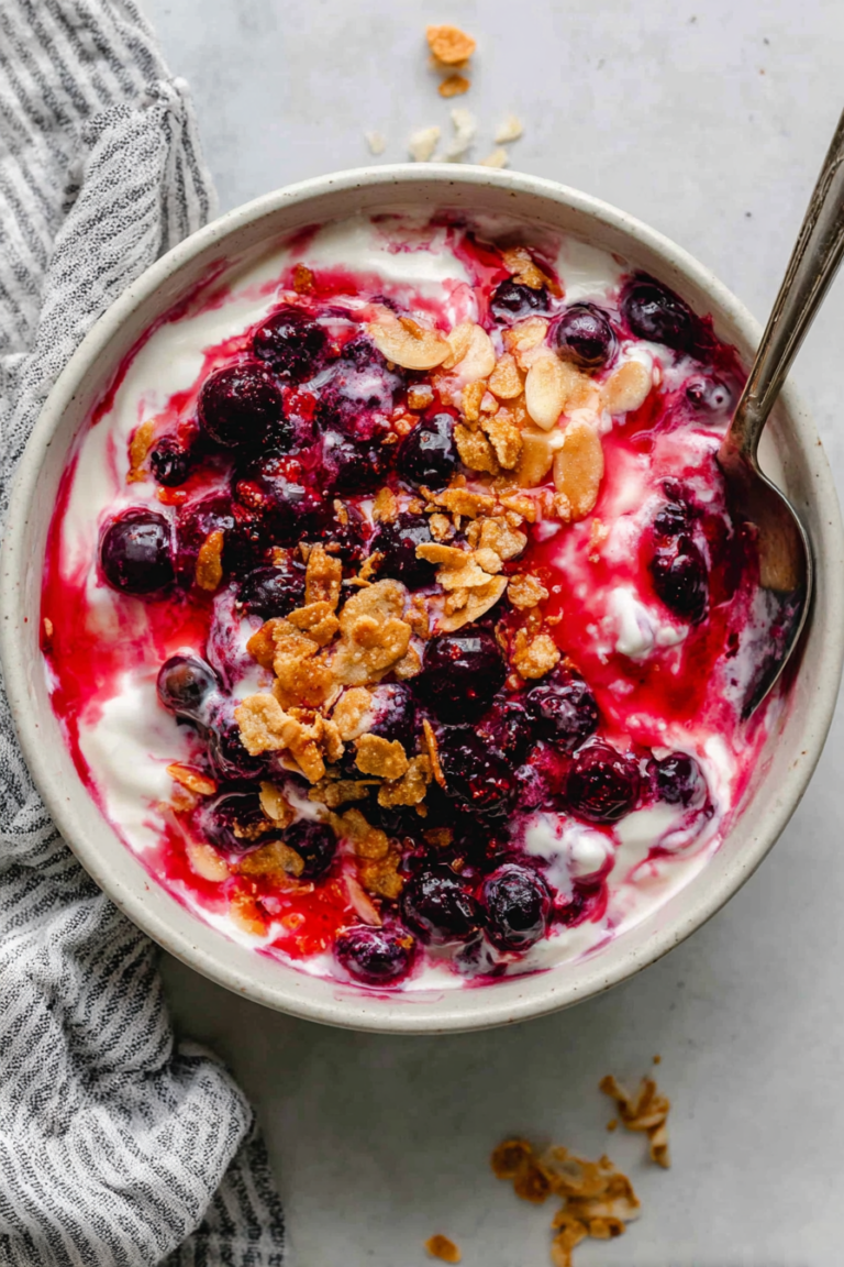 Warm Berry Yogurt Bowl