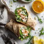 Lemon Dill Salmon Salad Wrap