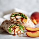 Hot Honey Peach Chicken Wrap