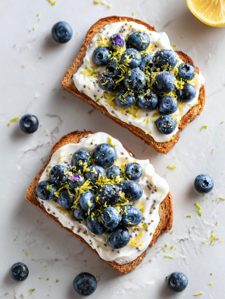 Blueberry Lemon “Icebox Toast”